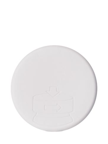 White PP plastic 58-400 child-resistant cap with foam liner