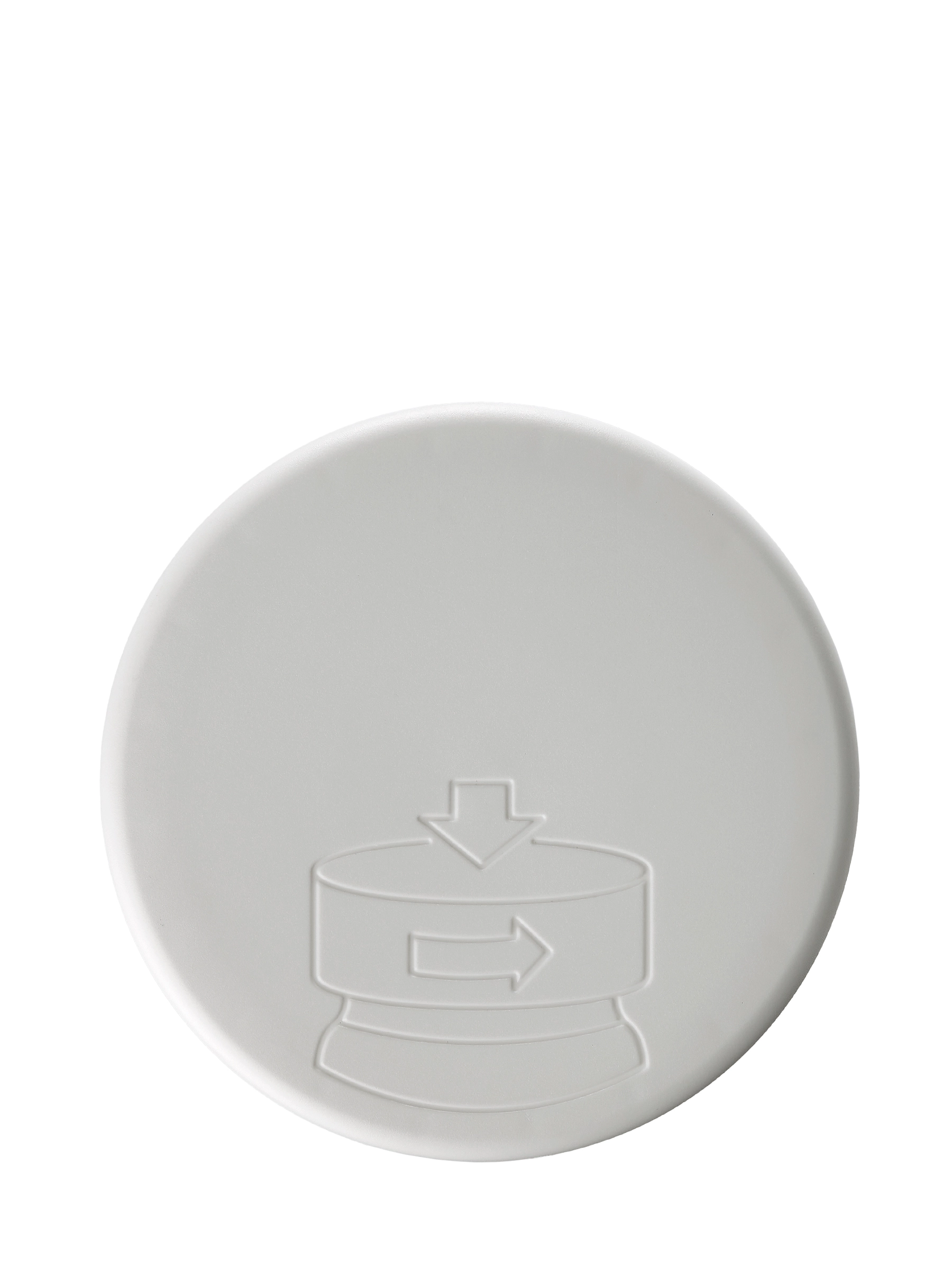 White PP Plastic 58-400 Child-Resistant Smooth Pictorial Lid – L941WHH28