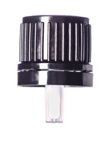 Black HDPE Plastic 18 mm Tamper-Evident Dropper Cap – L958BK