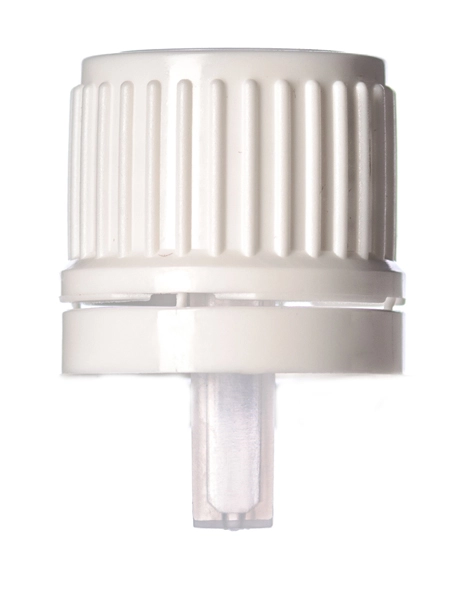 White PP Plastic 18 mm Tamper-Evident Dropper Cap – L958WH