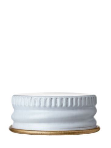 White metal 22-400 lid with standard plastisol liner