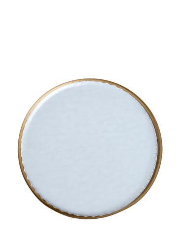 White metal 22-400 lid with standard plastisol liner