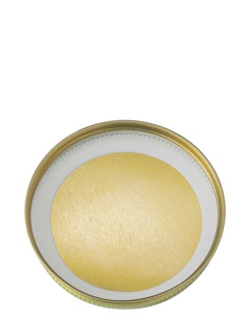 Gold metal 70-400 lid with standard plastisol liner