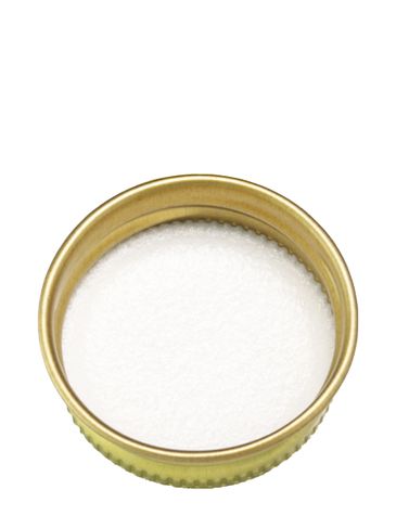 Gold metal 28-400 lid with standard plastisol liner