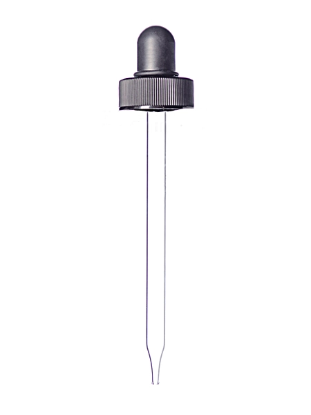 Black PP Plastic 24-400 Ribbed Skirt Dropper Assembly – M004