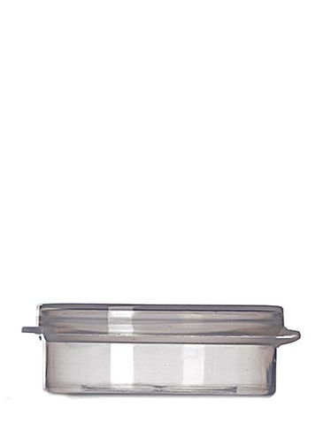 1/4 oz clear PP plastic hinged container