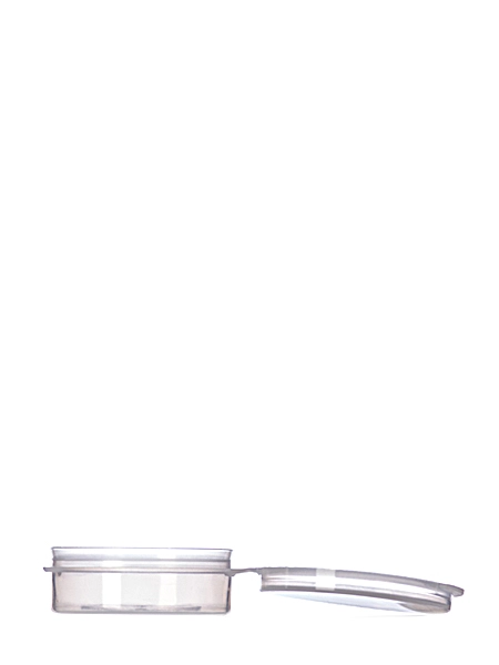 1/4 oz Clear PP Plastic Hinged Container – M006