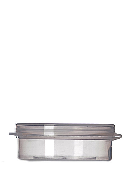 1/4 oz Clear PP Plastic Hinged Container – M006