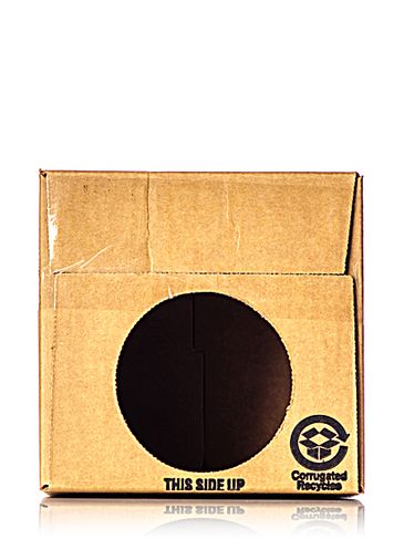 1 gallon brown paperboard cubitainer carton