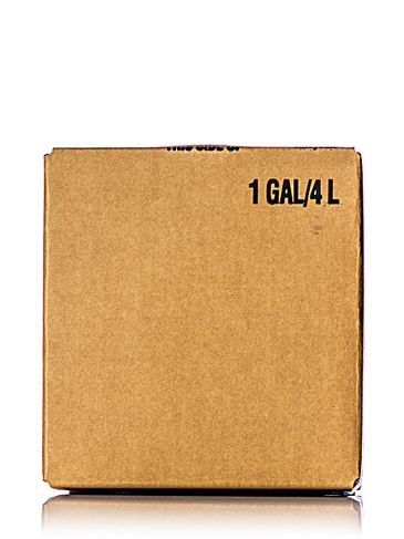 1 gallon brown paperboard cubitainer carton