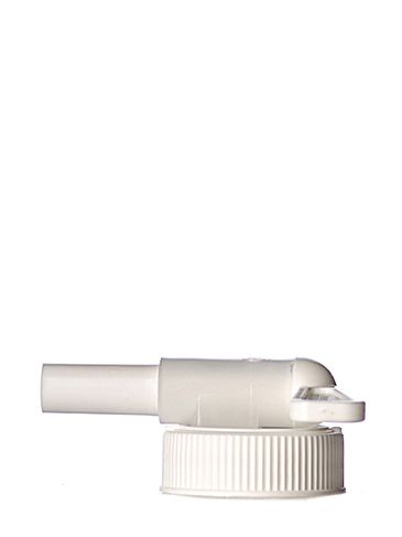 Natural-colored and white 38 mm PP plastic quick serve spigot cap (8 mm orifice)