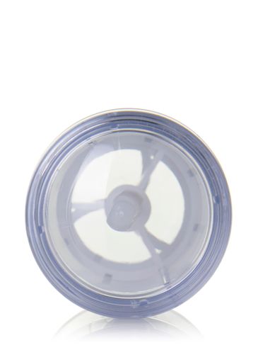 30 mL clear AS plastic twist-up deodorant container with clear plastic cap (unassembled)