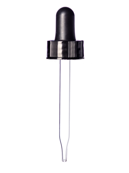 Black PP Plastic 20-400 Semi-Ribbed Skirt Dropper Assembly – M1228BK