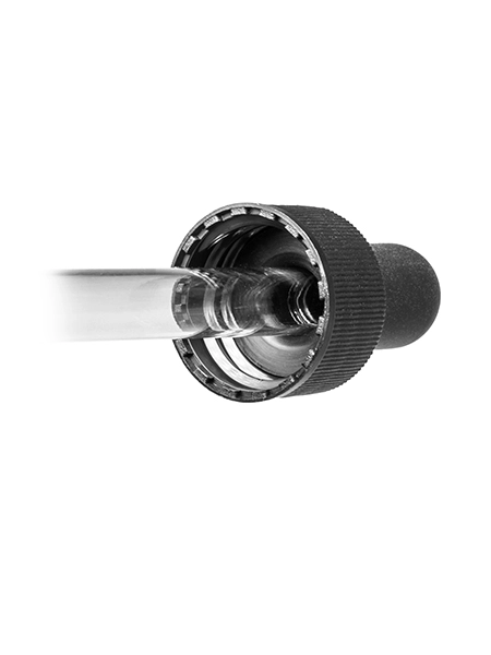 Black PP Plastic 18-400 Ribbed Skirt Dropper Assembly – M1234BK