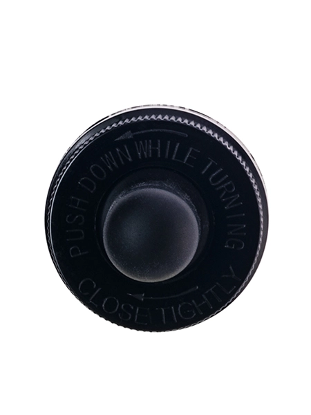 Black PP Plastic 20-400 Ribbed Skirt Child-Resistant Dropper Assembly – M1258BK-E25