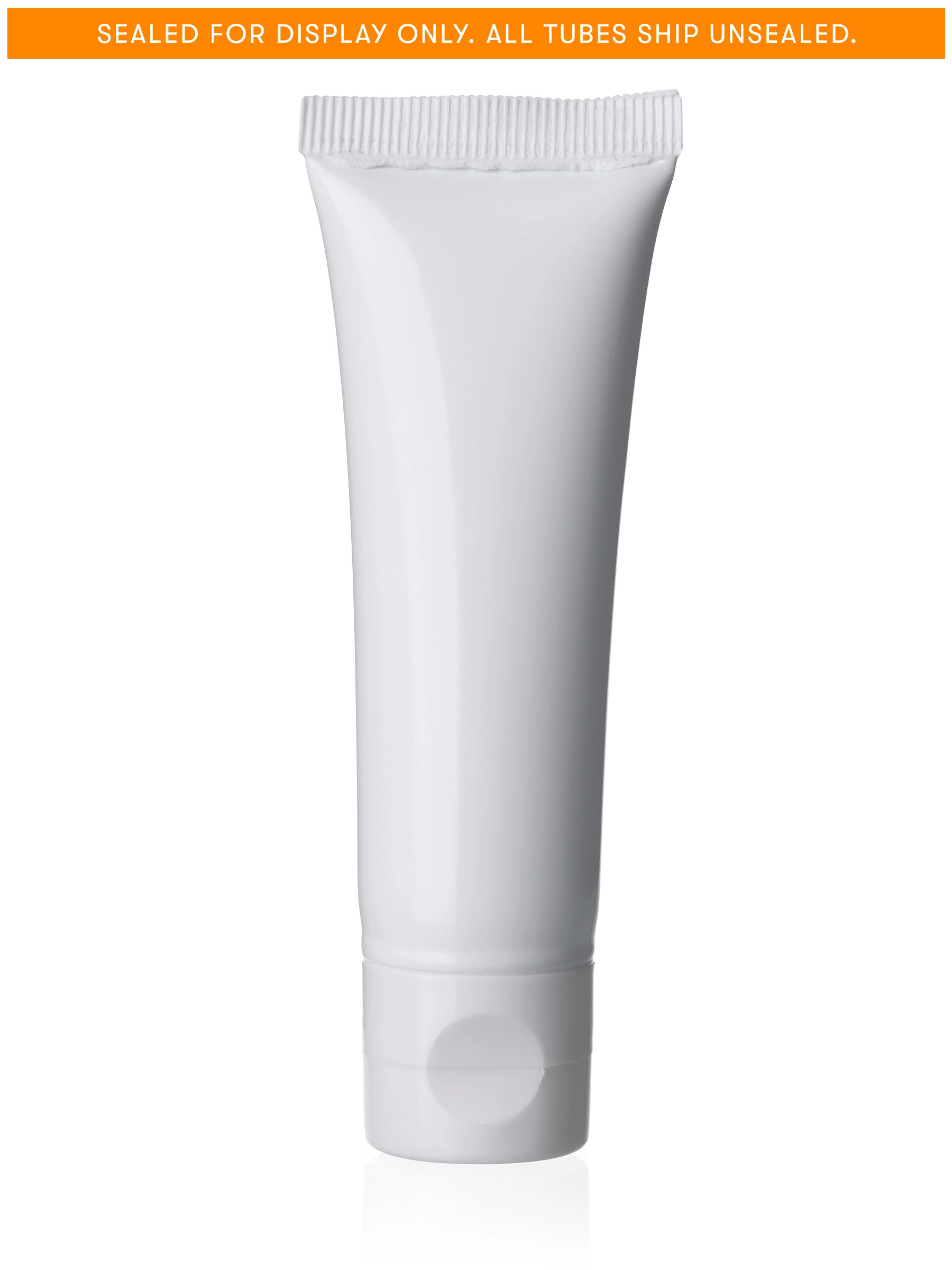 1 oz Glossy White LDPE Plastic 5-Layer Tube – M1300WH