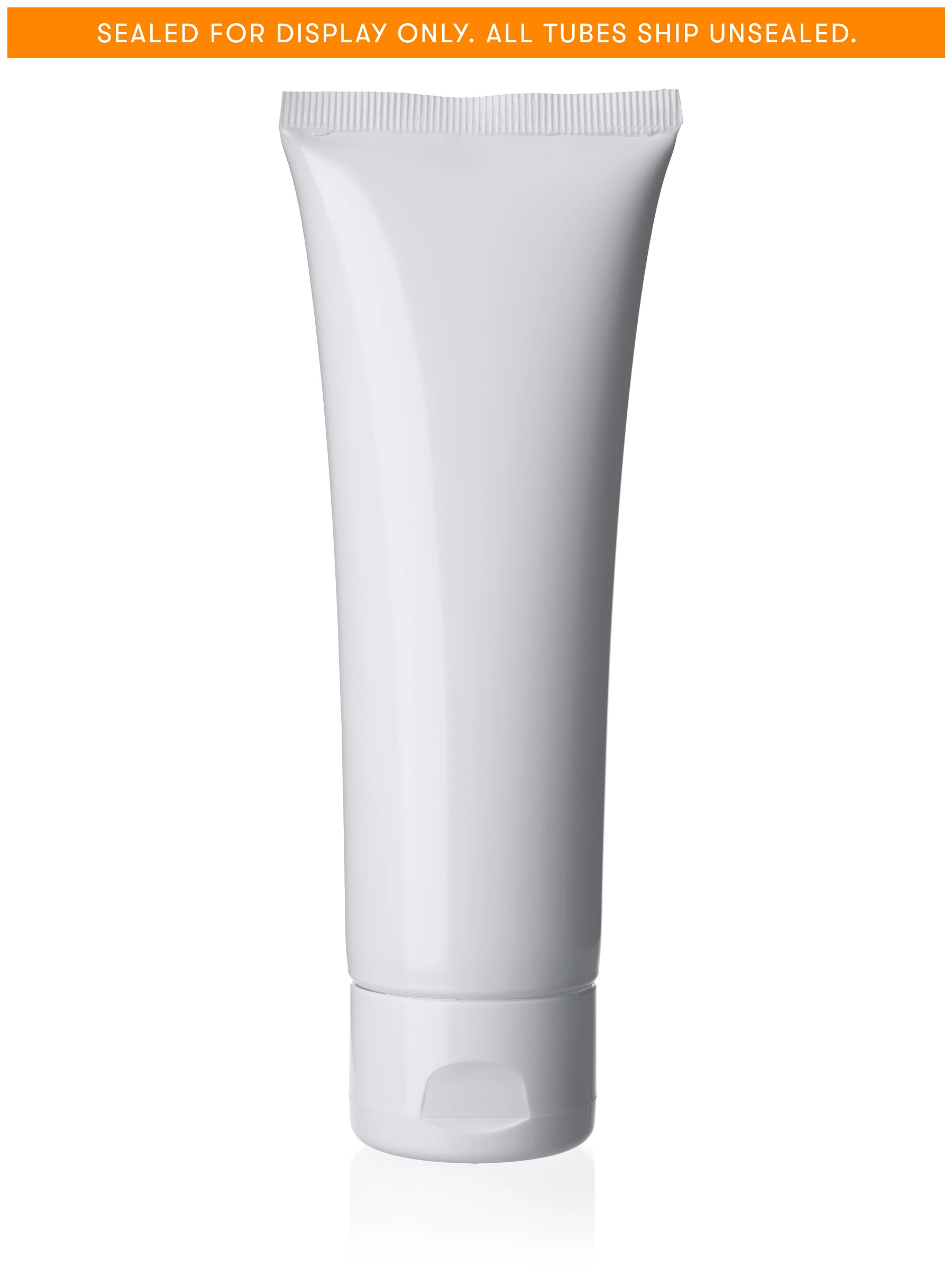 4 oz Glossy White LDPE Plastic 5-Layer Tube – M1302WH