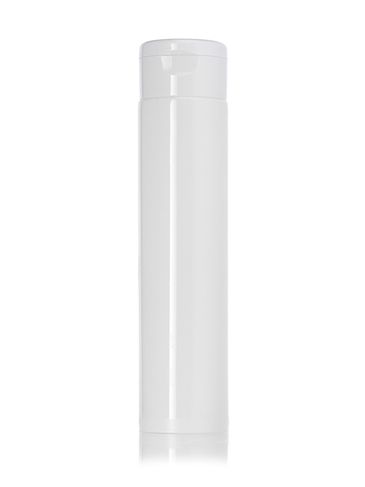 4 oz glossy white LDPE plastic 5-layer tube with flip cap and heat induction seal (HIS) liner (5mm orifice)
