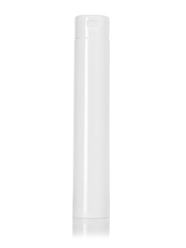 6 oz glossy white LDPE plastic 5-layer tube with flip cap and heat induction seal (HIS) liner (5mm orifice)