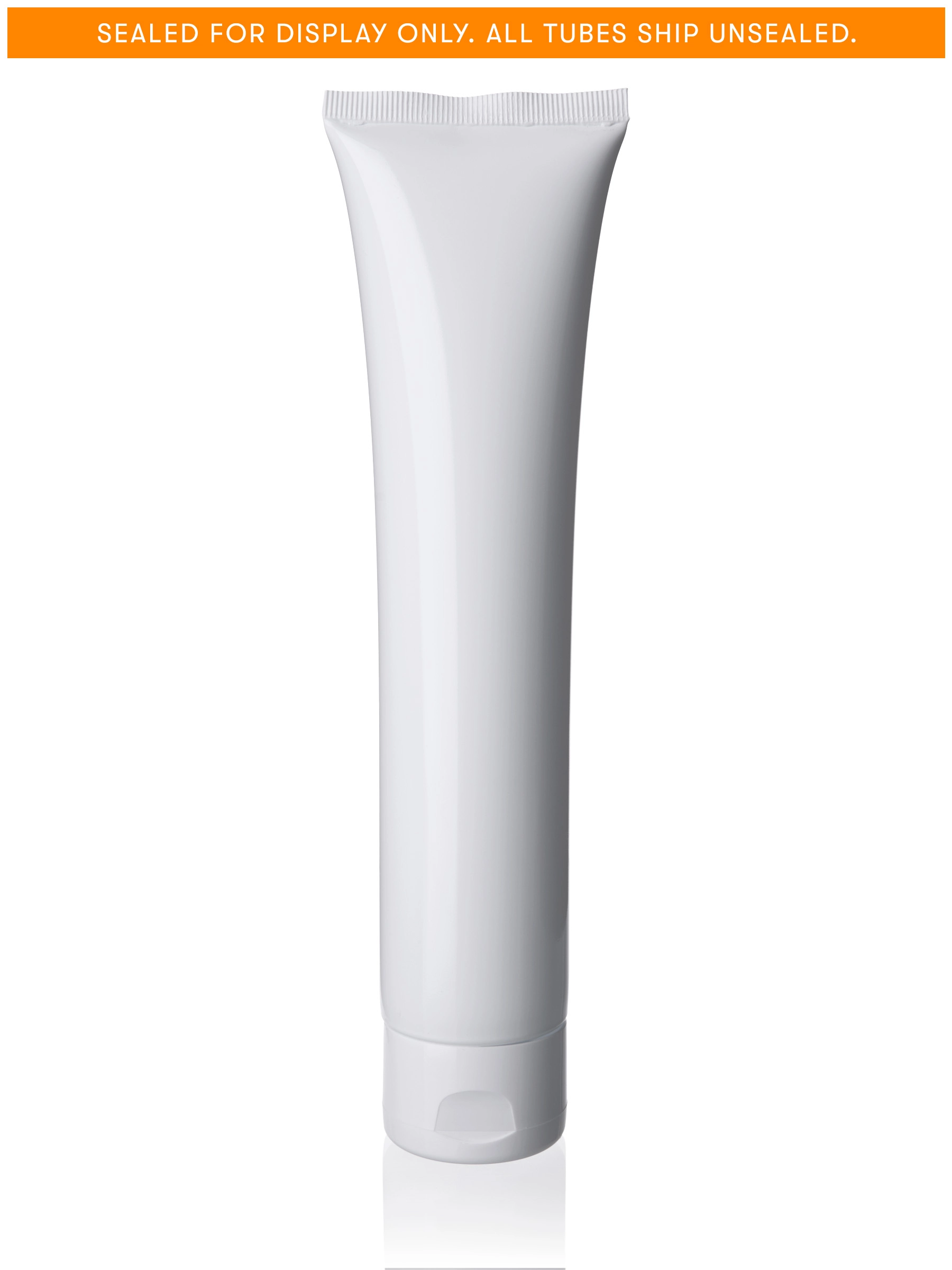 6 oz Glossy White LDPE Plastic 5-Layer Tube – M1303WH