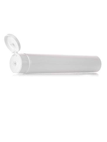 6 oz glossy white LDPE plastic 5-layer tube with flip cap and heat induction seal (HIS) liner (5mm orifice)