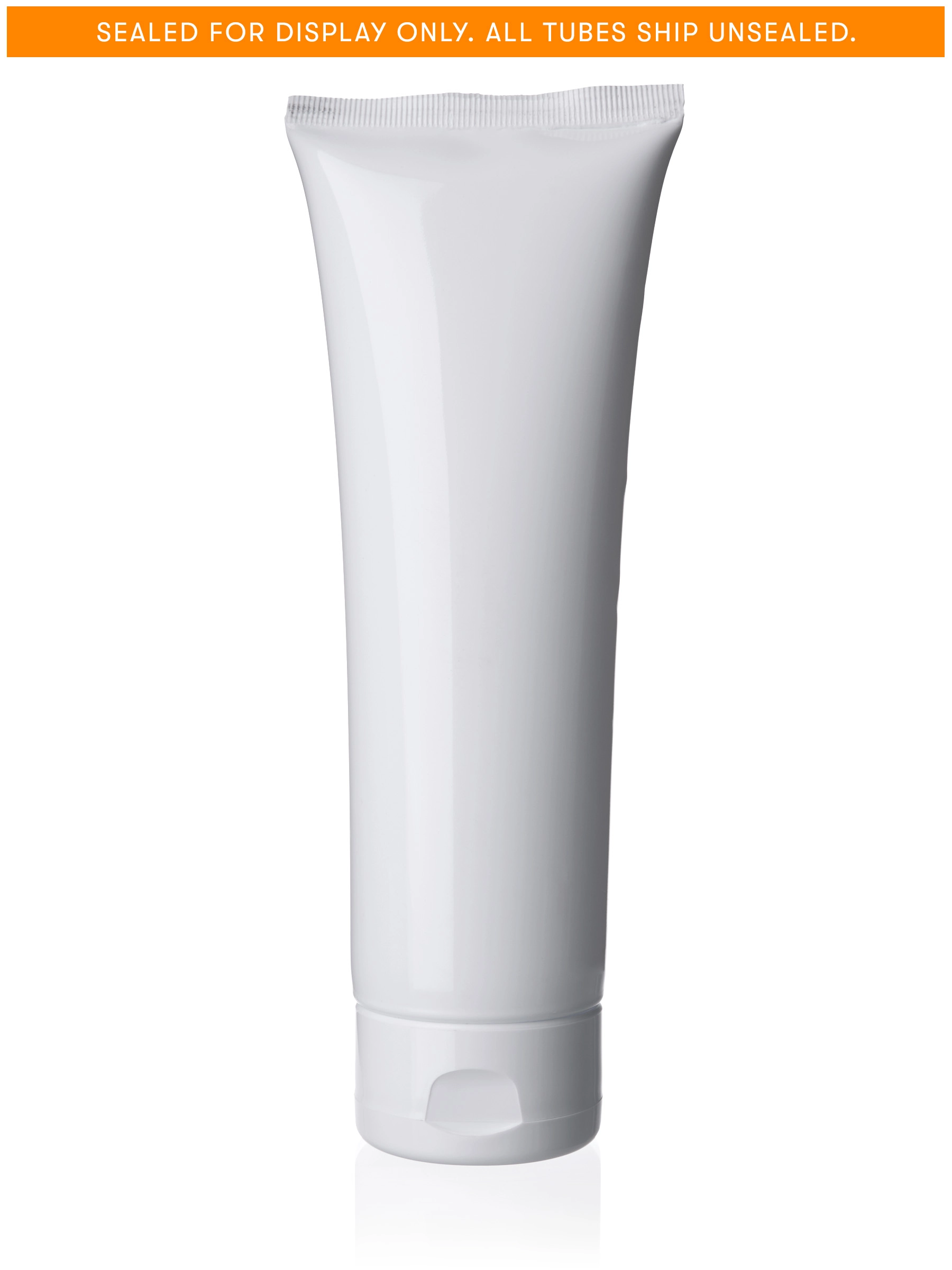 8 oz Glossy White LDPE Plastic 5-Layer Tube – M1304WH