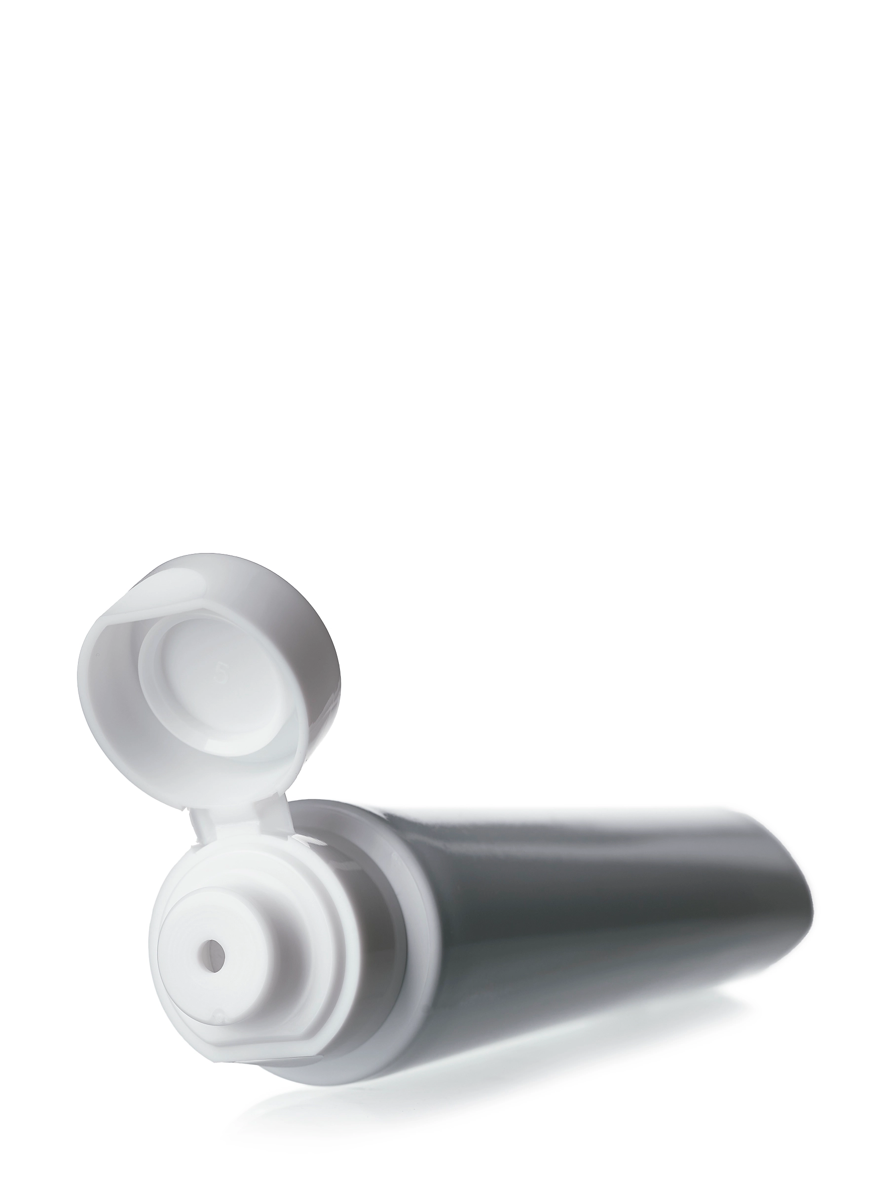2 oz Glossy White LDPE Plastic 5-Layer Tube with Flip Cap and Heat Induction Seal – M1306WH
