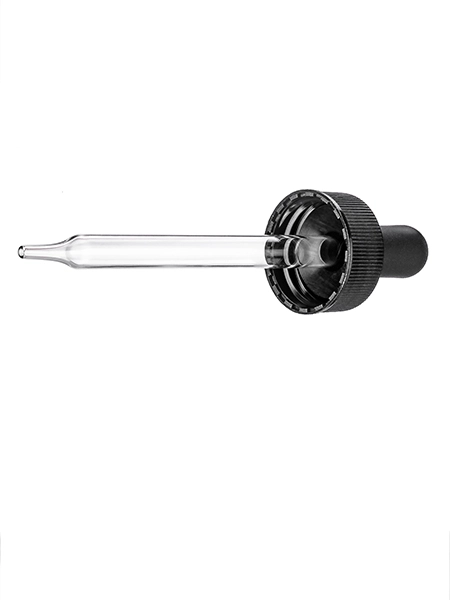 Black PP Plastic 24-400 Ribbed Skirt Dropper Assembly – M1352BK