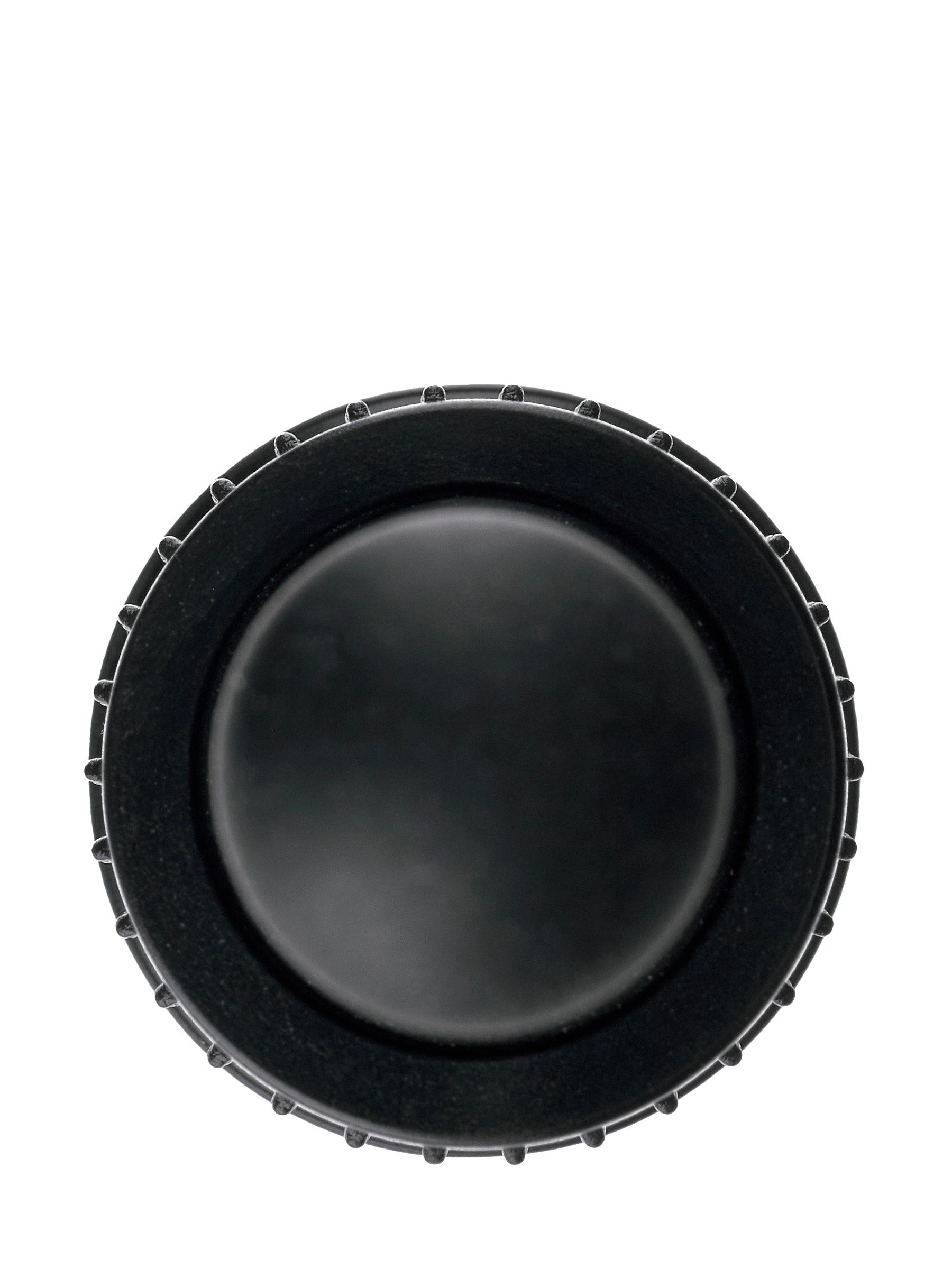 Black PP Plastic 18-415 Ribbed Skirt Tamper-Evident Dropper Assembly – M15196BK