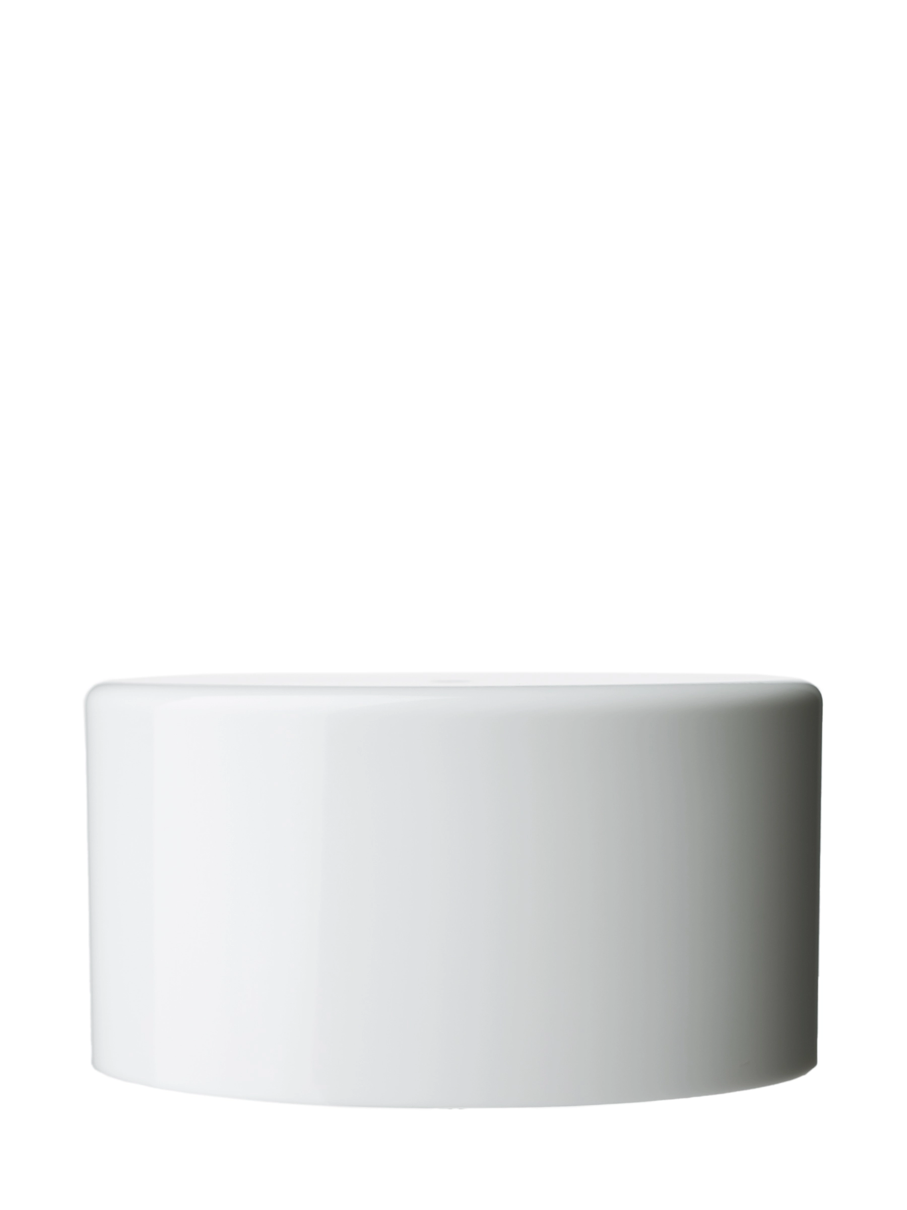 2.5 oz White PP Plastic Oval-Shaped Deodorant Container with Dial and White Cap – M17375WH