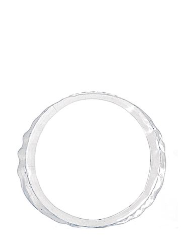 152 mm x 33 mm clear PVC plastic non-perforated preformed shrink band for tubs and 89-400 neck finish