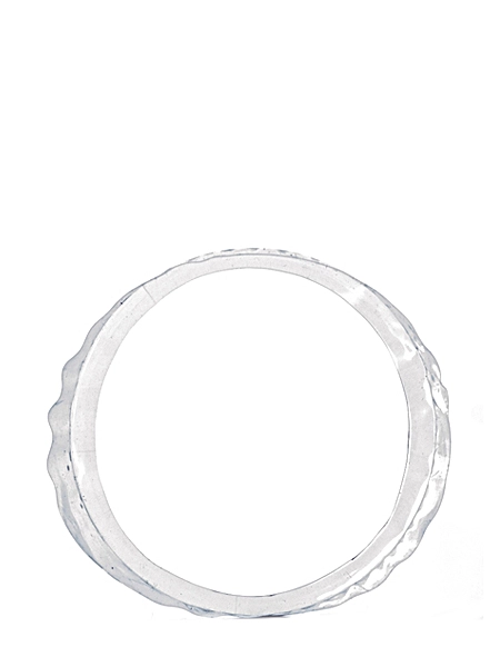 152 mm x 33 mm Clear PVC Plastic Non-Perforated Preformed Shrink Band – M194