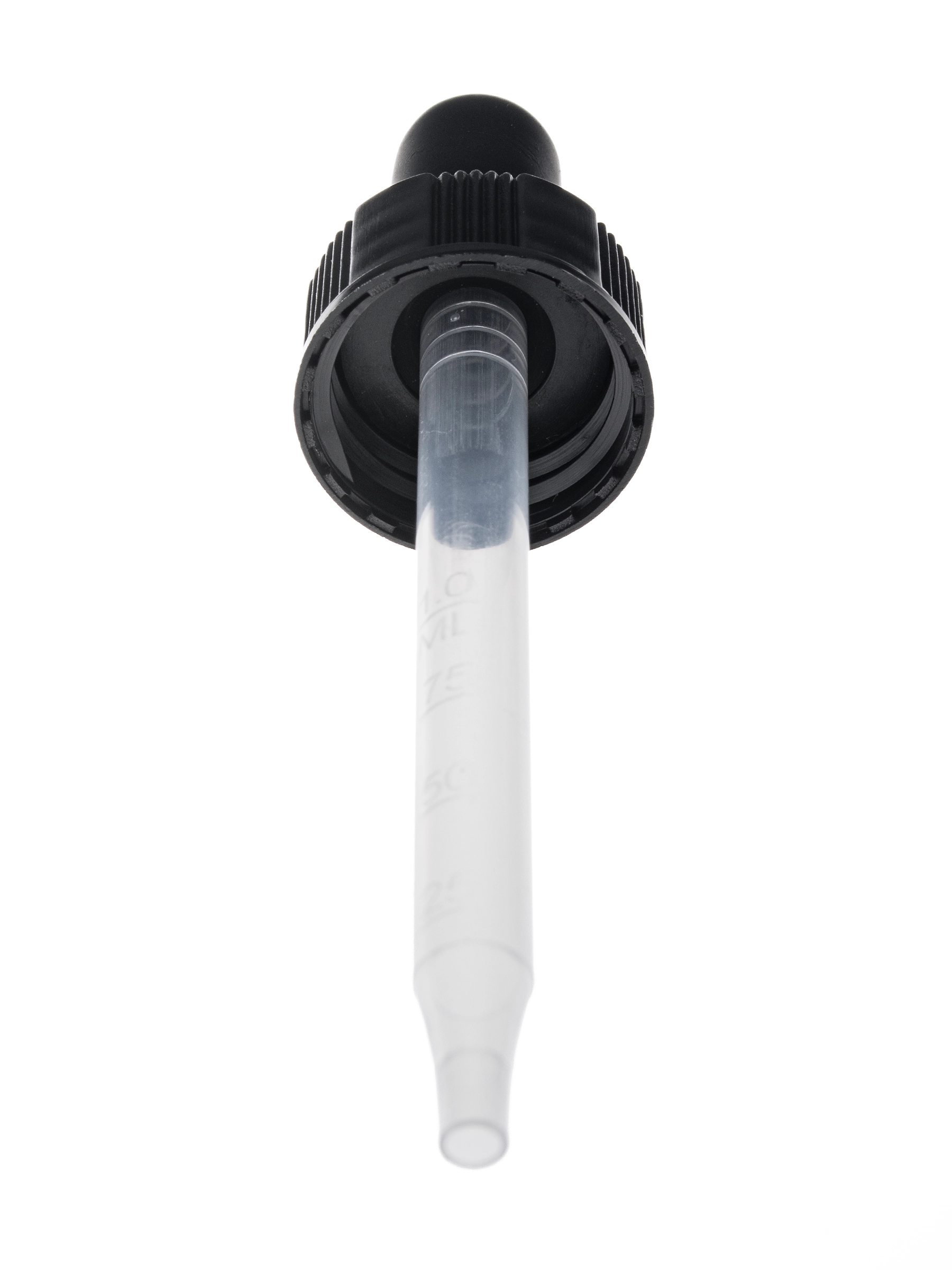 Black PP Plastic 20-400 Semi-Ribbed Skirt Dropper Assembly – M1988BK-E25