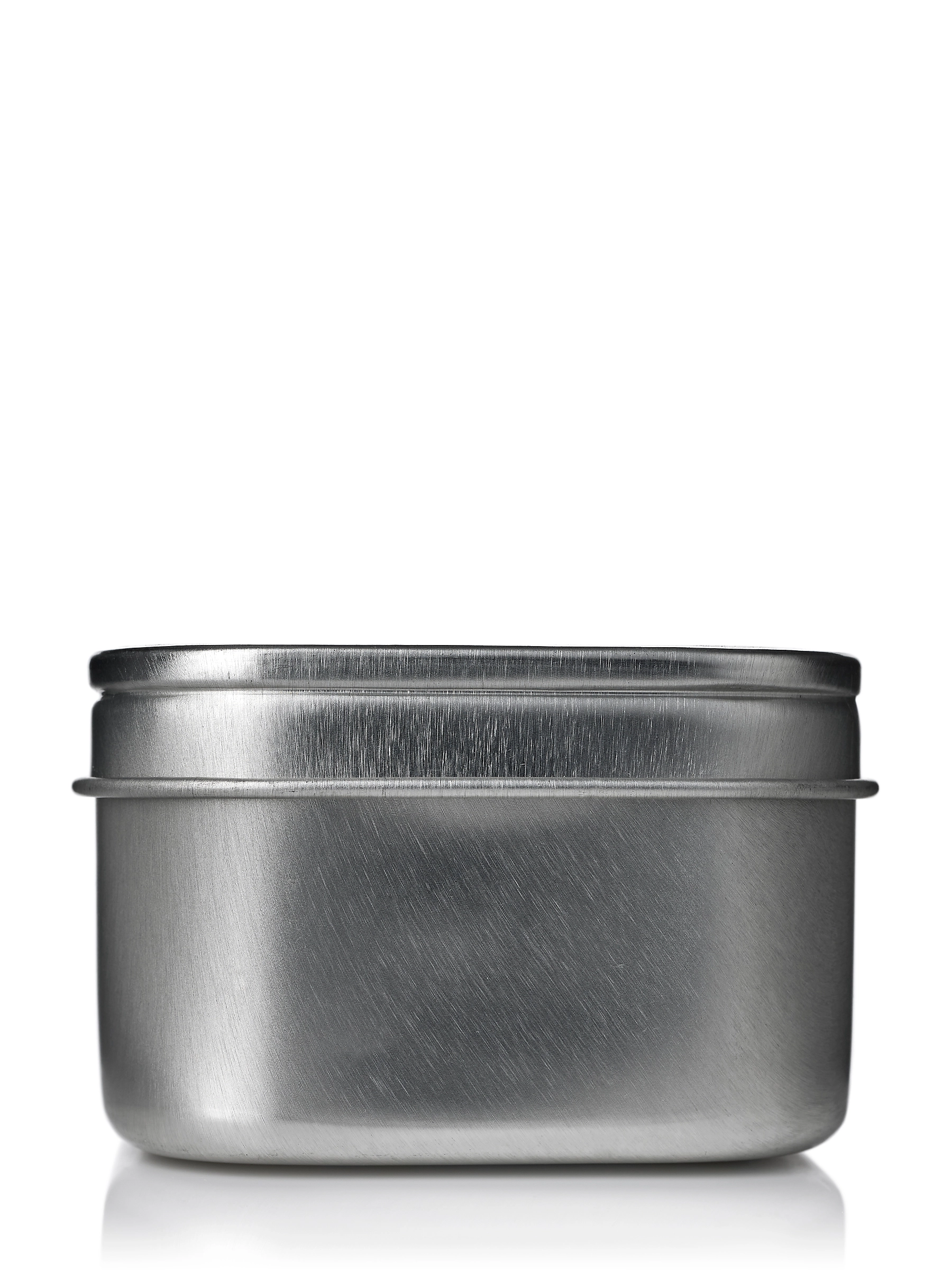 2.40 x 1.37 Inch Silver Steel Flat Tin – M2027SL