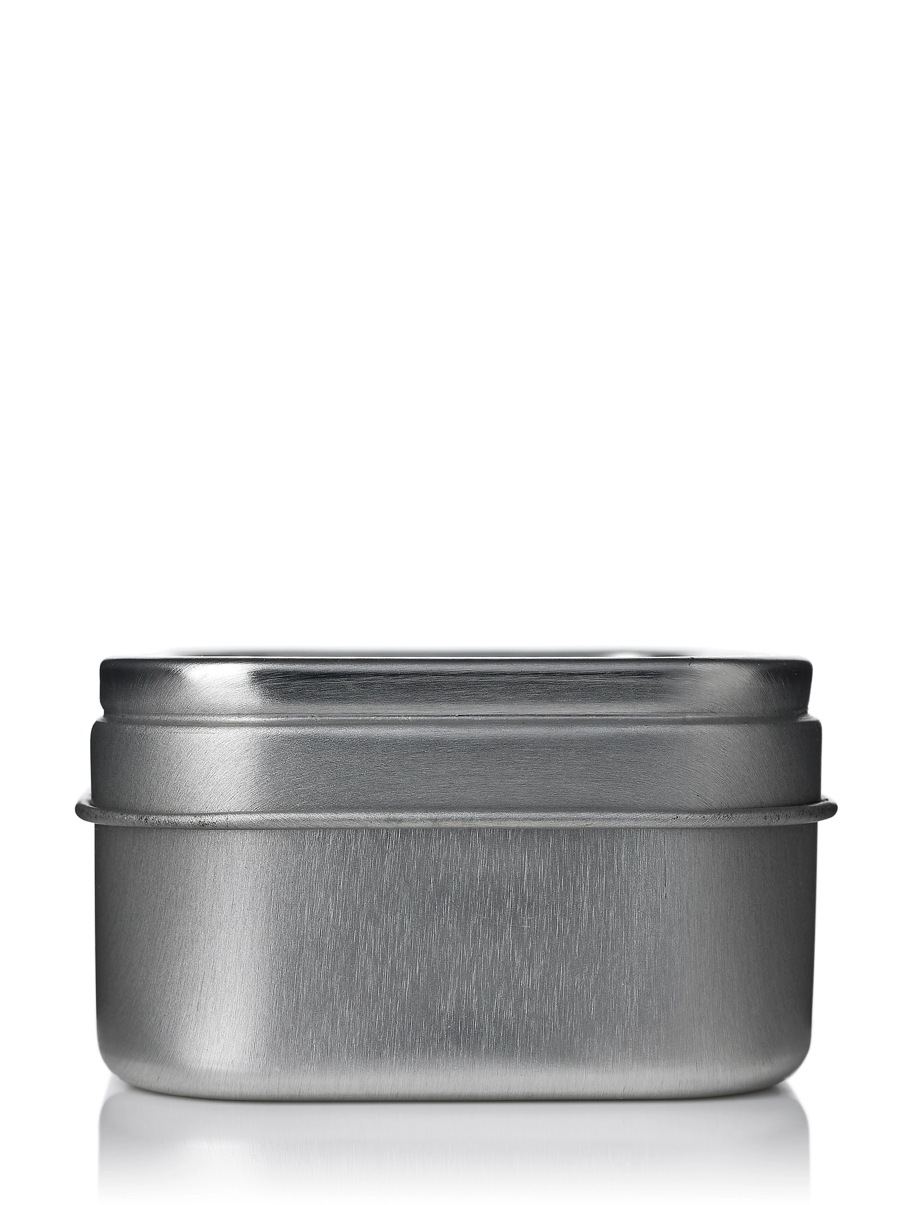 1.96 x 0.98 Inch Silver Steel Flat Tin – M2028SL