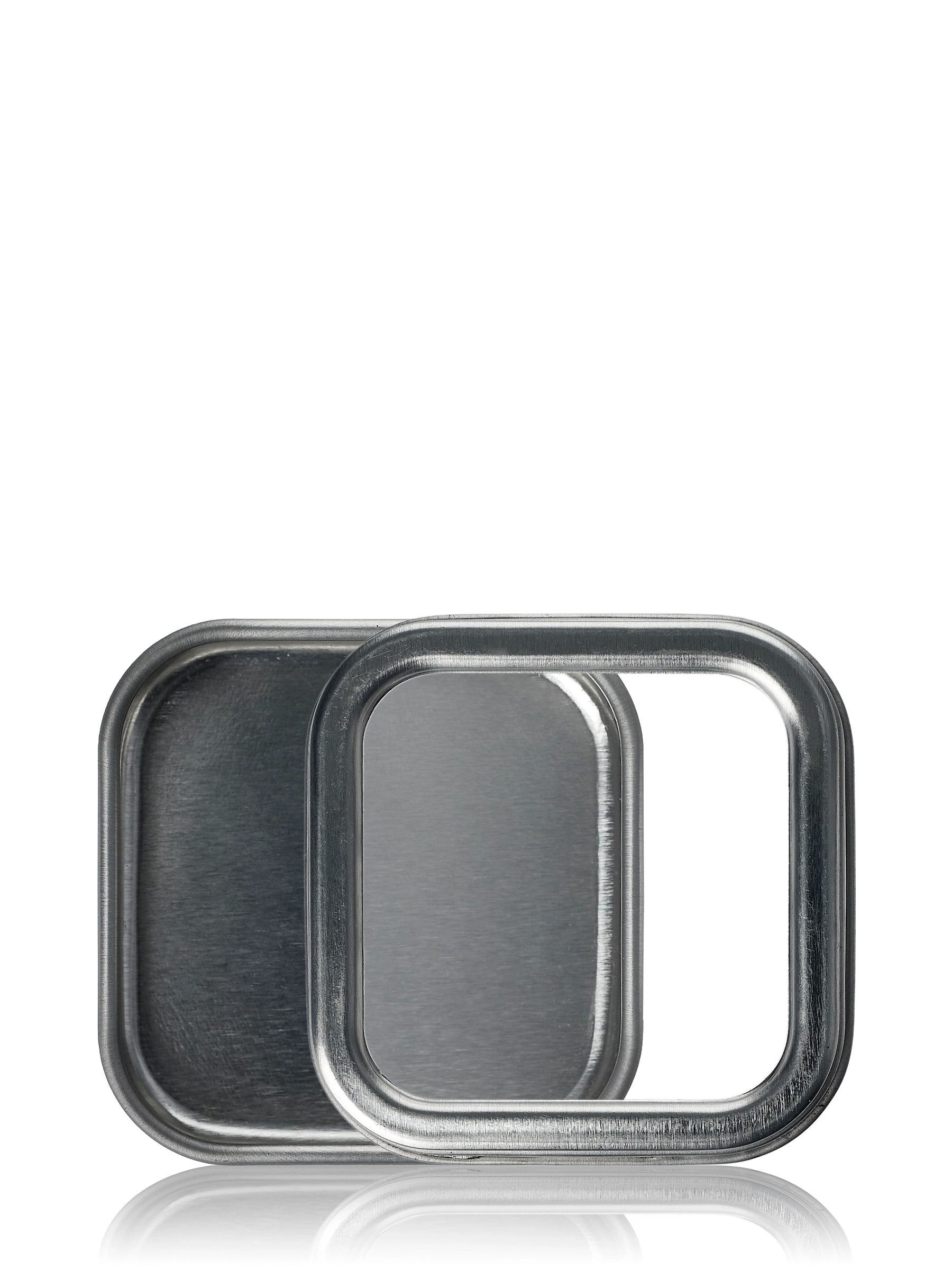 1.96 x 0.98 Inch Silver Steel Flat Tin – M2028SL