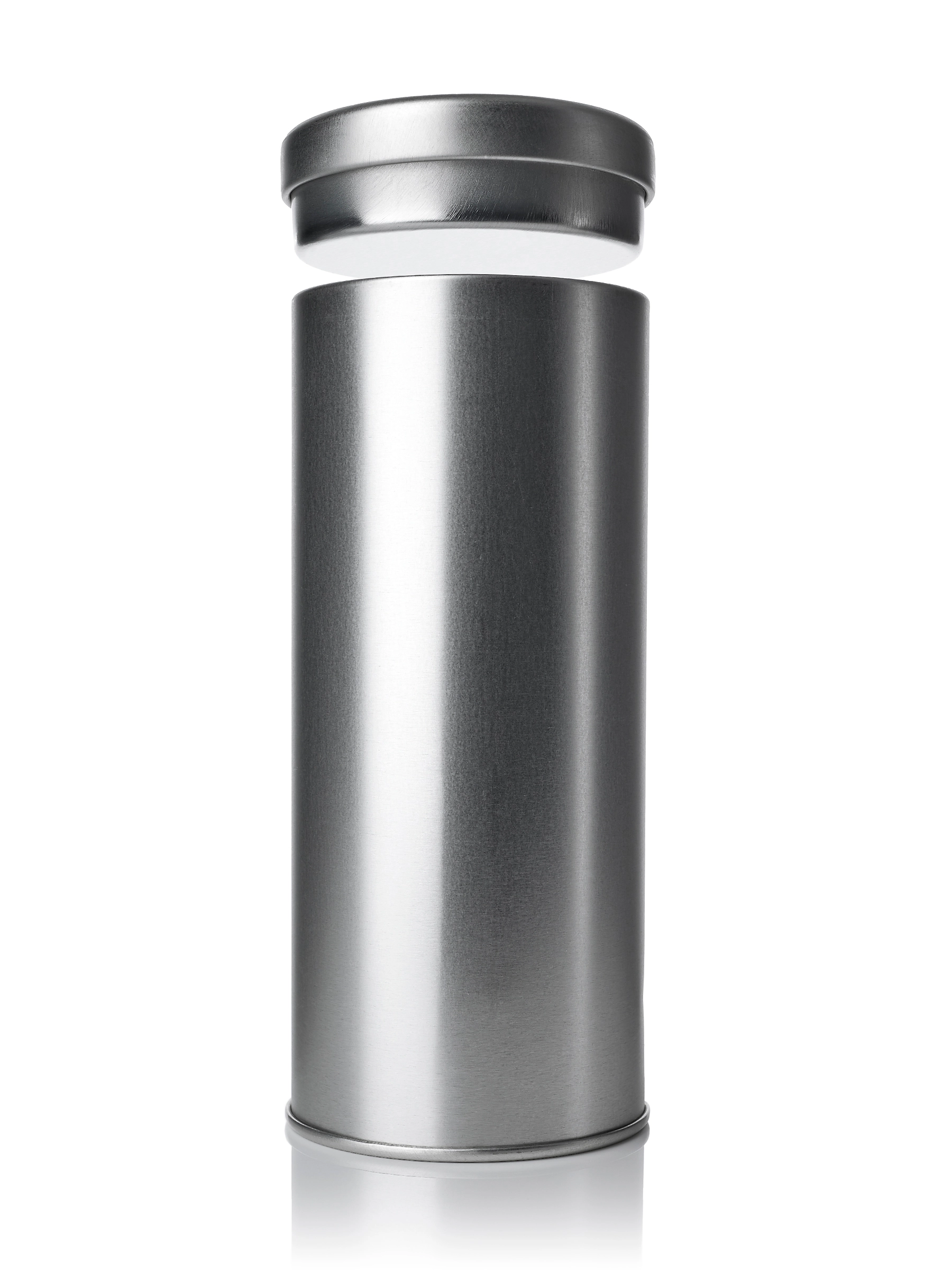 2.59 x 5.90 Inch Silver Steel Tea Tin – M2030SL