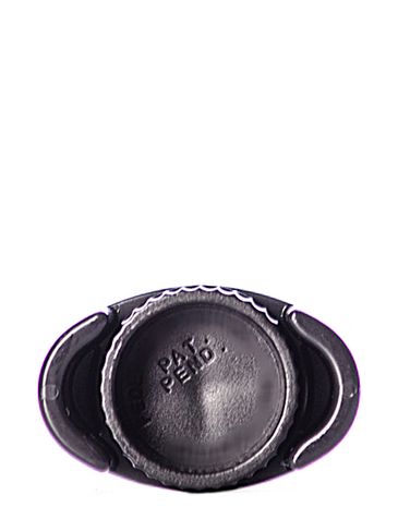 1/8 oz black PP plastic oval-shaped lip balm tube with dial (lid not included)