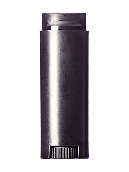 1/8 oz Black PP Plastic Oval-Shaped Lip Balm Tube – M213