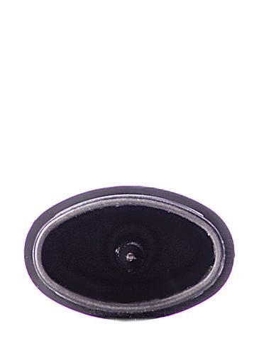 1/8 oz black PP plastic oval-shaped lip balm tube with dial (lid not included)