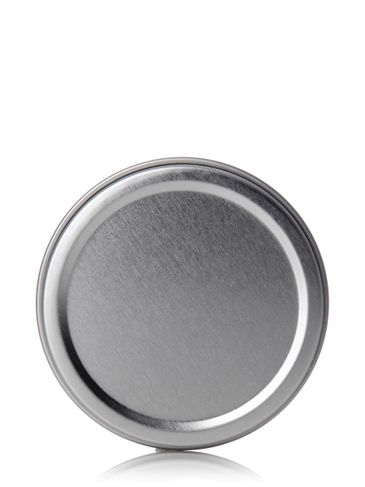 2 oz silver steel screw-top tin with lid