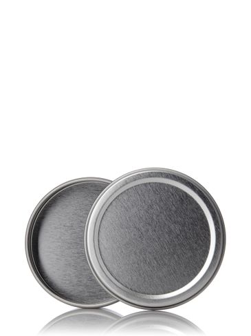 2 oz silver steel screw-top tin with lid