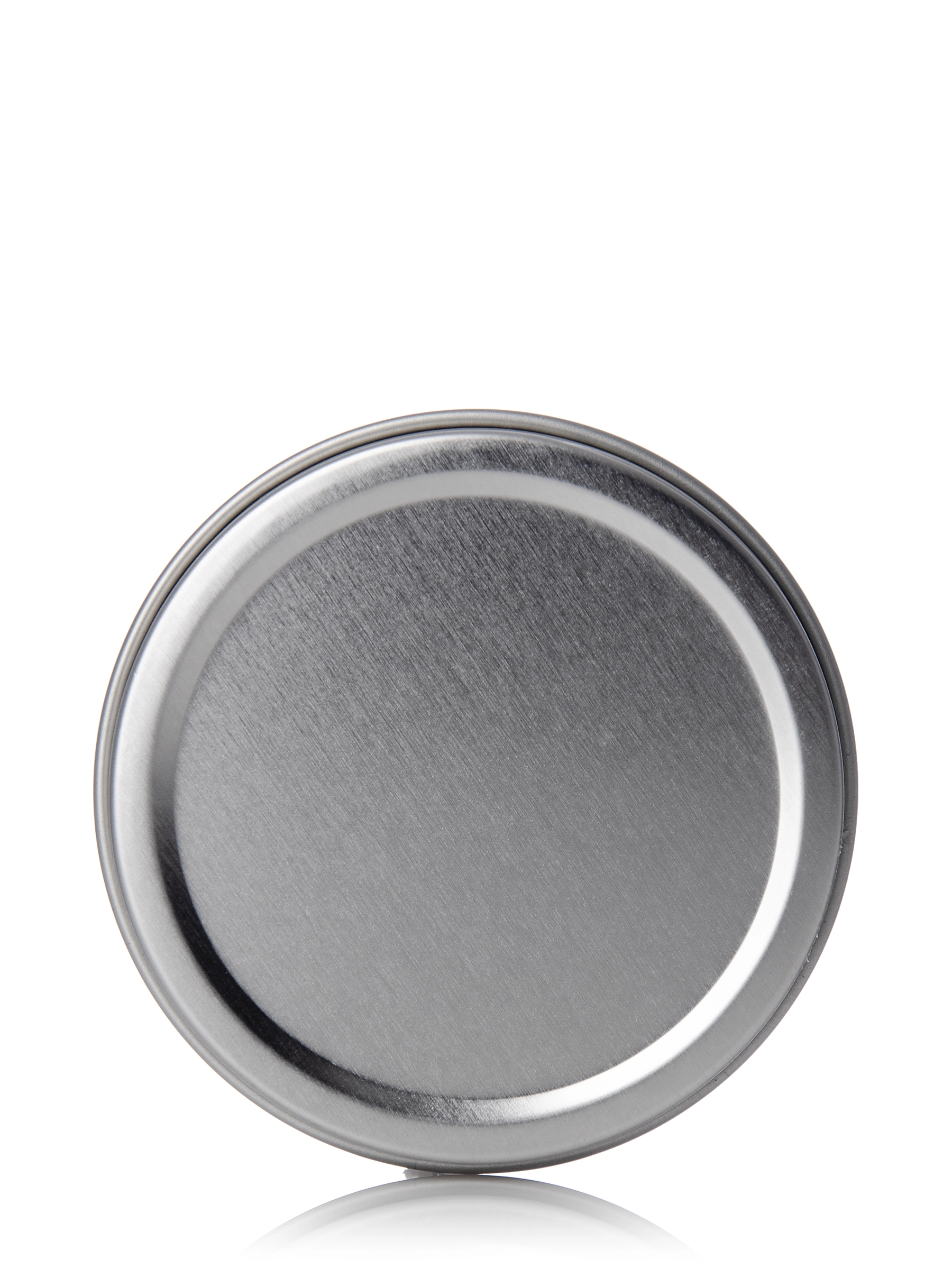 2 oz Silver Steel Screw-Top Tin – M2211