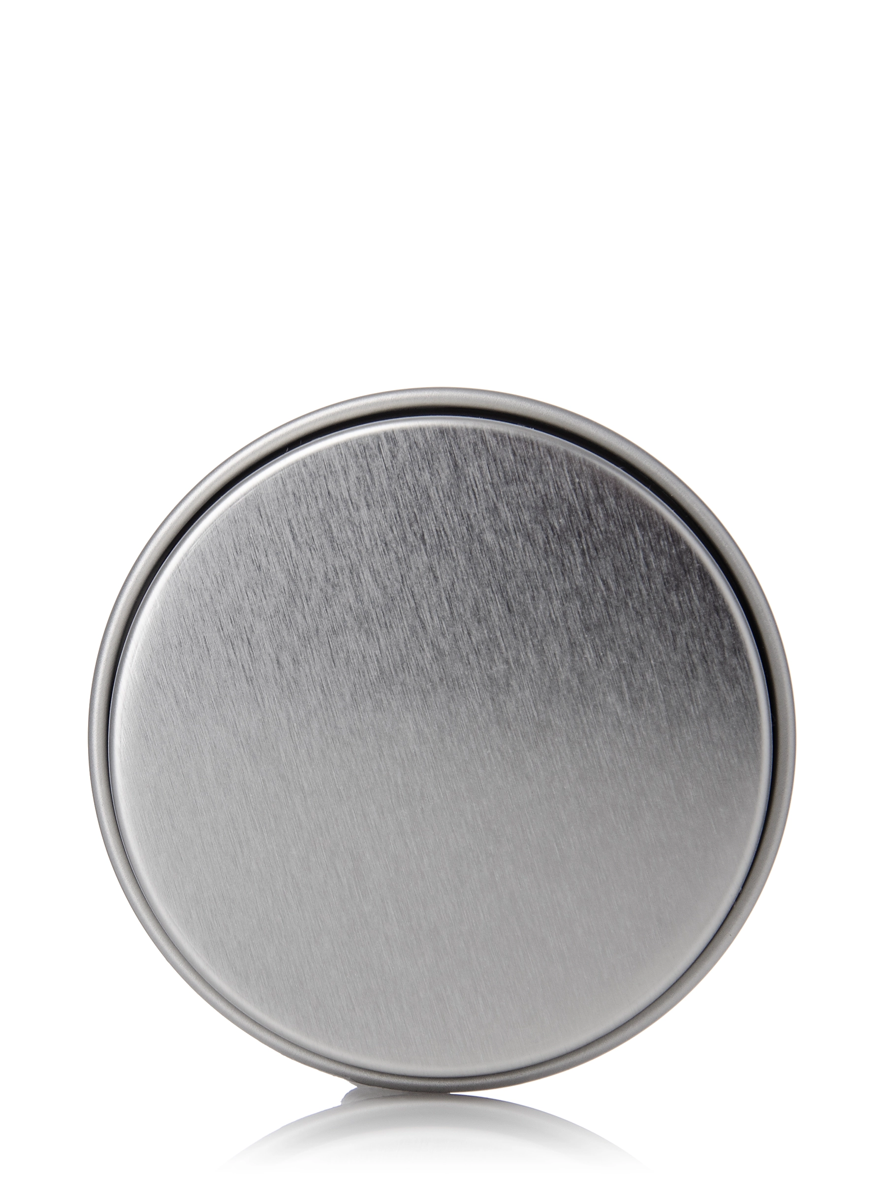 2 oz Silver Steel Screw-Top Tin – M2211