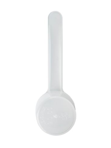 9 cc natural-colored PP plastic scoop with 3 inch handle