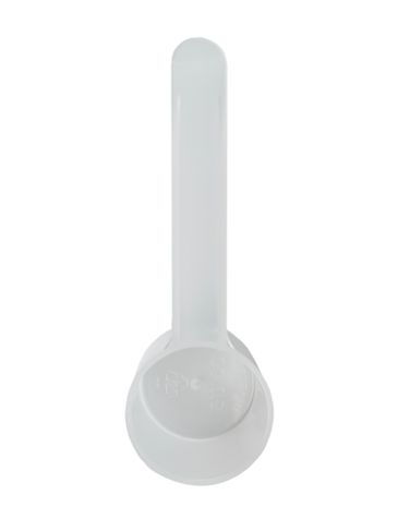 9 cc natural-colored PP plastic scoop with 3 inch handle