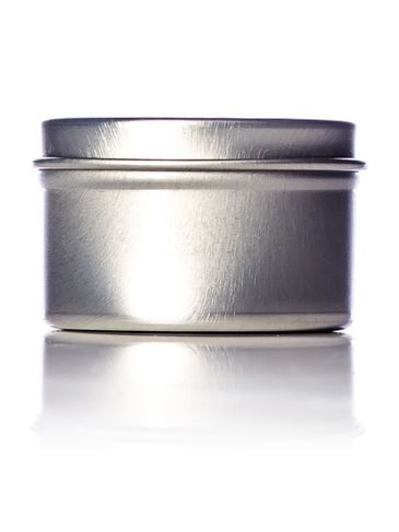 1 oz silver steel deep tin with slip cover lid