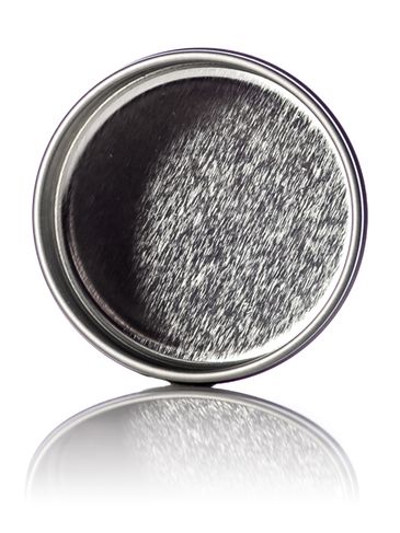 2 oz silver steel deep tin with slip cover lid