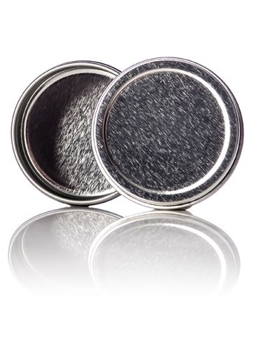 2 oz silver steel deep tin with slip cover lid