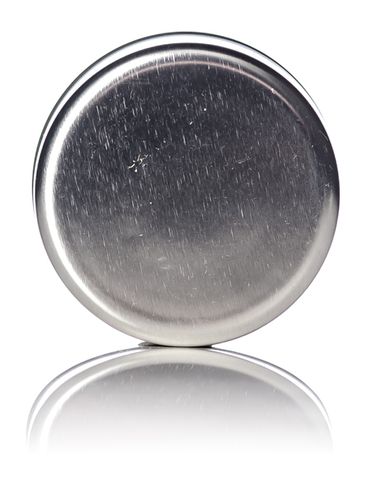 2 oz silver steel deep tin with slip cover lid